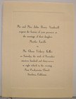 1937 Wedding Invitation First Presbyterian Church Stockton Southwell Keffer