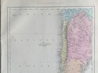 1871 Patagonia Chile Argentina Hand Coloured Antique Map By Joshua Archer
