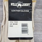 Vtg Noswells Lamont Cowhide Leather Grip Gloves 7701m Medium Wrist Cinch  W tags