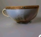Antique Nippon Hand Painted Cup saucer Gold Morriage 10  Rare 