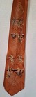 1940s Vintage Wide Rayon Tie Necktie Palm Trees Boats Ocean Unique By Genie