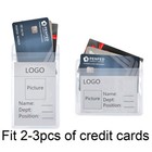 50-100pcs Heavy Duty Id Card Badge Holder Clear Vinyl Waterproof Resealable Zip