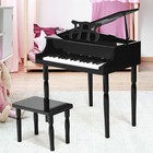 Classical Kids Piano 30 Keys Wood Toy Mini Grand Piano With Bench Pink black