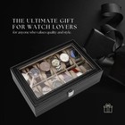     12 Slots Pu Leather Wrist Watch Display Box Storage Holder Organizer Case New