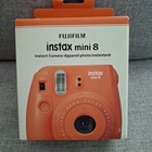 Unused Fujifilm Instax Mini 8 Instant Camera Vivid Orange W  Film  exp 8 2017 