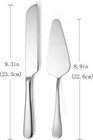 Wedding Cake Knife And Server Set  2pcs Stainless Steel Cake Cutting Set  Silver