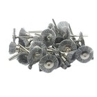30 Pcs Wire Brush Wheel  1 8 Inch Shank Coarse Crimped Steel Wire