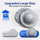2 Pack Shower Hair Drain Catcher  Collapsible Silicone Hair Catcher Shower Drain