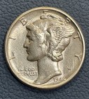 1944 10c Mercury Dime - Uncirculated- 90  Silver