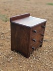 Rare - 19th Centry Miniature Antique Chest  Salesman Sample 3 Drawers Soft Wood