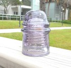 Great Light Purple Cd 121 W g m co Toll Style Glass Insulator