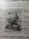  1896 Print Advertising Niles Tool Works Hamilton Ohio Railroad Shop Equipment 