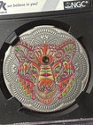 2020 Ghana 2 Cedis Mandala Art - Bear Ngc Ms-70 Antiqued 