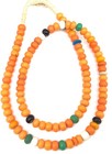 Antique Orange Mixed Maasai African Glass Trade Beads