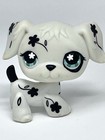 Littlest Pet Shop Hasbro 2007 Lps  469 Dalmatian White W black Flowers Blue Eyes
