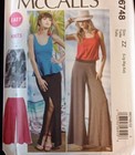 Mccall s Uncut Easy Sewing Pattern M6748 Misses Knit Pants Skirt Size L-xxl New