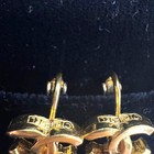 Chanel Cc Logo Clip-on Earrings Gold Tone Gp Vintage Authentic Pair 1 2cm