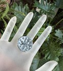 Vintage Clear Rhinestone Button Lots Of Shine   Sparkle- Very Nice - 5 8 