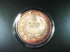 Toned Unc 1861 Half Dollar Confederate States Of America Civil War Restrike