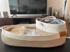 Baby Changing Basket- Boho Moses Basket- Cotton Rope With Mattress