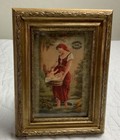 Vintage Antique Victorian Trade Card Ephemera Framed  Lady  Babies  Charter Oak