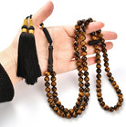 Tasbih Prayer Beads 99 Tiger Eye Stone 08 Mm  Muslim Prayer Beads  Rosary  Masba