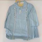 Vintage 50s Pennys Toddletime Blue Button Down Jacket Coat W  Tie Hat Bonnet 2t