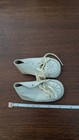 Vintage White Leather Baby Shoe Lot  Display Dolls Bears   20