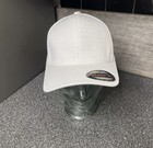 Flexfit Ultra Fibre Baseball Hat Fitted Air Mesh White Flex Fit Blank Cap S m