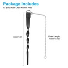 13in Rain Chain Base Anchor Stake Stainless Steel Ground Spike W  Chain Outdoor