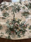Vtg Floral Flower Barkcloth Curtain With Fun Gold Shooting Stars  Amazing