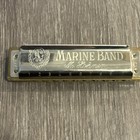 Vintage M Hohner  1896 Keyc Marine Band Harmonica germany w  Box   Instructions 