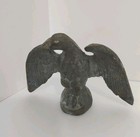 Vintage 3 5  Cast Metal Eagle Finial Architectural Topper Americana Decor