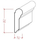 Ewpc12 Picture Hanging Rail 2-1 4  Tall X 3 4  Moulding  Unfinished