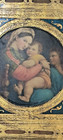 Vintage Gold Tole Florentine Italian Wood Madonna   Child