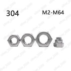 304 Stainless Steel Din934 Hexagon Nuts Hex Nuts M2 M2 5 M3 M4 M5 M6 M8 M10 M64