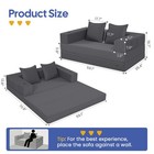 Futon Sofa Bed  4   in   1 Convertible Sofa Bed  Folding Boneless Couches For Liv   