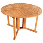 Malaysian Hardwood Gateleg Patio Table With Teak Oil Finish By Sunnydaze