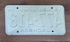 1974 Kentucky License Plate Tag   477 - 413   Jackson County    unused  