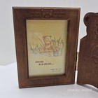 Vintage B b  Bear Wooden Hinged Picture Frame 3 5    X 5    Baby Nursery D  cor Gifts