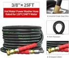 Pohir 25ft 3 8  Pressure Washer Hose 4800psi Flexible Power Wire Washer Hose