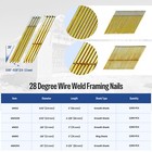 Meite 28-degree Wire Strips Framing Nails 2  To 3-1 4  Smooth ring Shank Round