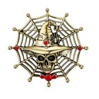 Halloween Skull Brooch Pins For Women  Witch Hat   Spider Web Pin