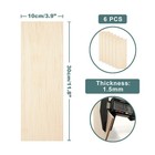 Craftiff Balsa Wood Sheets Unfinished Thin Pieces For 12 x4   Pack Of 6