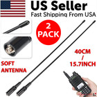 2-pack For Baofeng Uv5r Uv-82 144 430mhz Dual Band Antenna Na771 Sma Female 10w