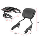 Black Backrest Sissy Bar Stealth Rack For Harley Road King Street Glide 09-2025