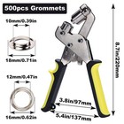 Grommet Tool Kit Of 3 8 Inch  Portable Handheld Hole Punch Pliers  10mm  Grom   