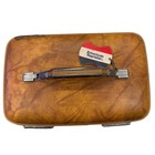 American Tourister Train Case Suitcase Small Brown Vintage W Insert   Tag