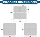 24 Sheets Window Screen Patches Repair Kit  4 Sizes Black-24pcs 4x 4  