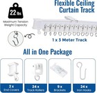 Urbanred Flexible Bendable Ceiling Curtain Track  9 8ft  3m 